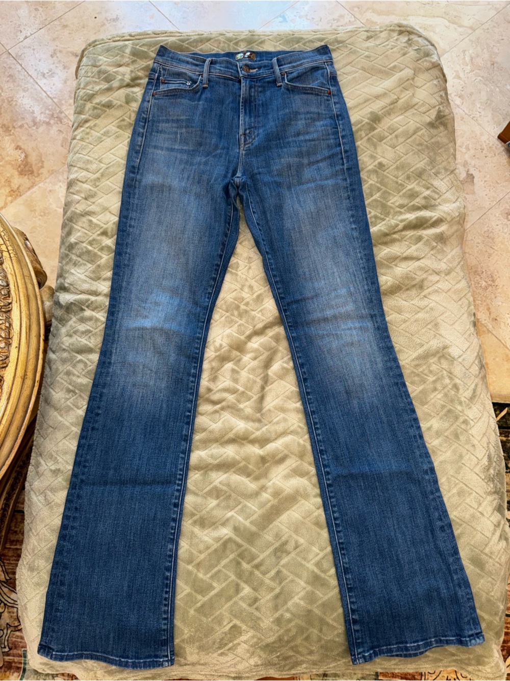 MOTHER Jeans Women’s Size 27 Blue Wash Slim Straight Leg Premium Denim